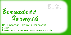 bernadett hornyik business card
